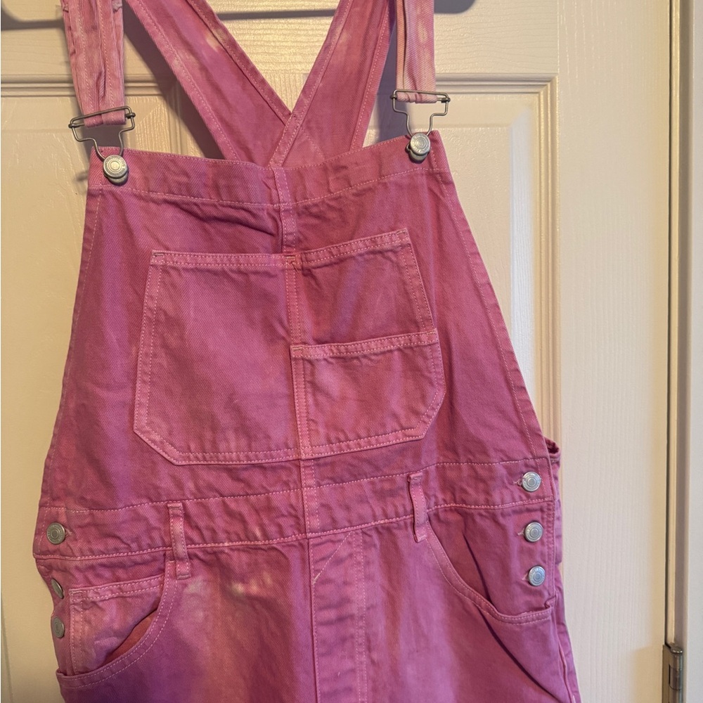 We The Free Rose-Pink Ziggy Overalls - Picture 3 of 4